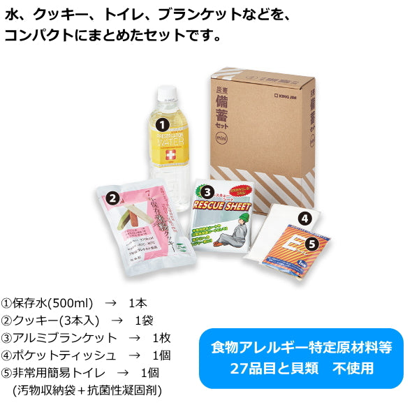 災害対策セット 《災害備蓄セット ミニ》 キングジム MNS-200 取寄せ