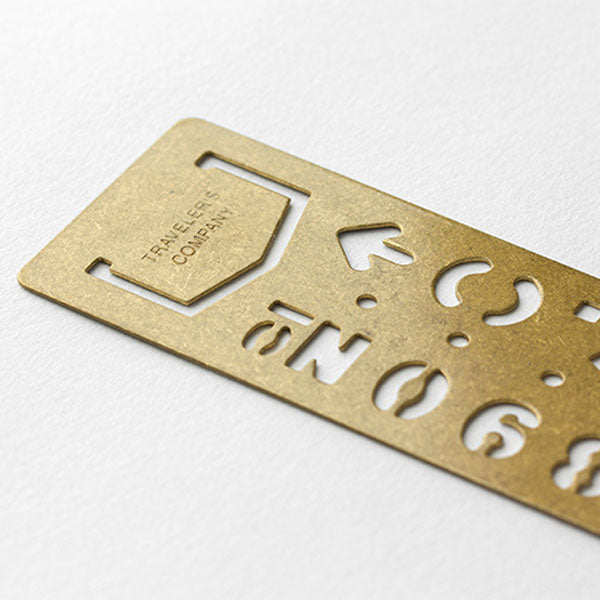TRAVELER’S COMPANY／BRASS PRODUCTS TRCブラス テンプレートブックマークナンバー デザインフィル 42168 [M便 1/20]