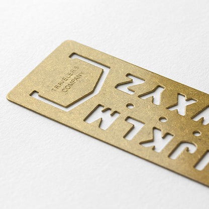 TRAVELER’S COMPANY／BRASS PRODUCTS TRCブラス テンプレートブックマークアルファベット デザインフィル 42169 [M便 1/20]