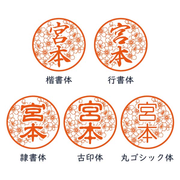イラストはんこ 透かし彫り 認印 銀行印 印鑑 [柘植/15mm] 【ネコポス無料】