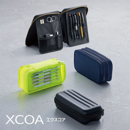 (1/16園田)XCOA《エクスコア》スタンドブック ペンケース［ジェットブラック］ リヒトラブ A-3803-24