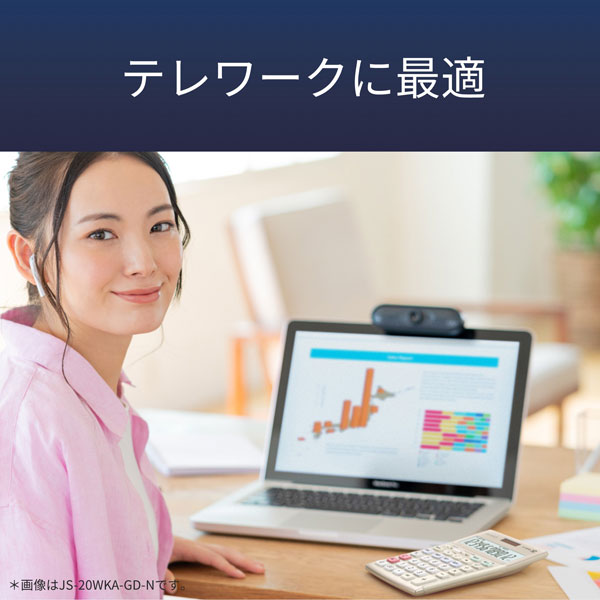 CASIO 実務電卓 （検算）ジャストタイプ [全4色] カシオ計算機 JS-20WKA-**-N　【取り寄せ品】