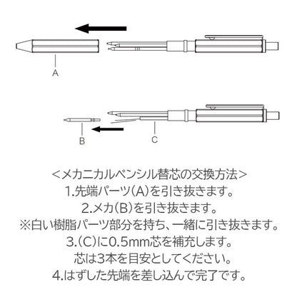【2/3角乢】【限定】ロディア《RHODIA》スクリプト マロンブラウン マルチペン 3in1［ボールペン0.5mm/黒赤・シャープペン0.5mm］ロディア CF9348 [M便 1/3]