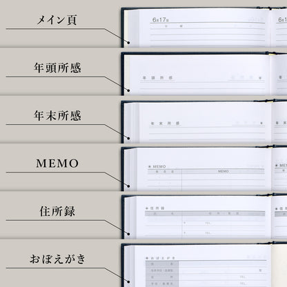 5年用日記《日付表示あり》A5 アピカ D304 日記帳