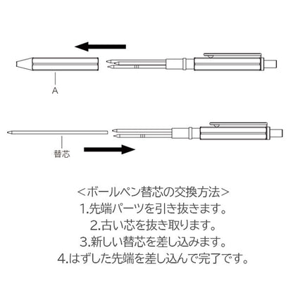 【限定】ロディア《RHODIA》クリプト チタニウム マルチペン 3in1［ボールペン0.5mm/黒赤・シャープペン0.5mm］ロディア CF9371[M便 1/3]