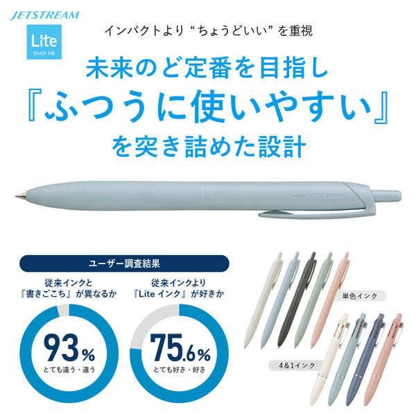 *3/6原田*ジェットストリーム 4＆1《JETSTREAM》 Lite touch ink [全2色] 4色ボールペン(0.5mm)+0.5mmシャープ 三菱鉛筆 30-MSXE5LS05G [M便 1/20]