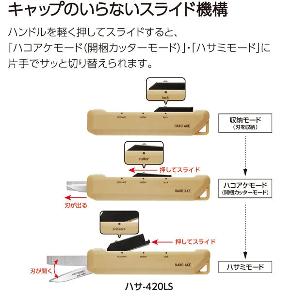 《HAKO-AKE》(ハコアケ)2way携帯ハサミ チタン コクヨ ﾊｻ-T420DG [M便 1/3]