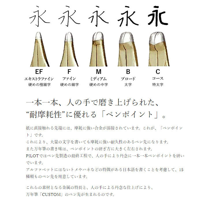 CUSTOM HERITAGE SE(カスタムヘリテイジSE)  万年筆  (M/中字)  [5色]   PILOT     FKVH-3MR-MA*M　【取寄せ品】