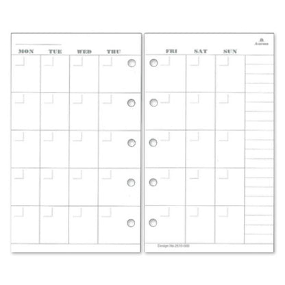ASHFORD 手帳リフィル 日付無 月間ダイアリー カレンダー式 MICRO5［2510］アシュフォード 2510-100 [M便 1/20]