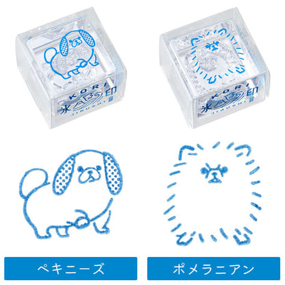 *販売中止*透明スタンプ「氷印（こおりじるし）」小サイズ [全20柄] キングジム HITOTOKI CLS22 [M便 1/88]