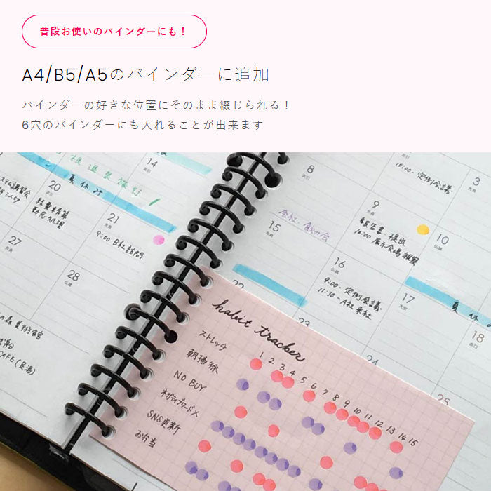 ルーズリーフ タイムプランニング ミニ /50枚 タイムプランニング(表面)/5mm方眼罫(裏面) 　maruman　L1438