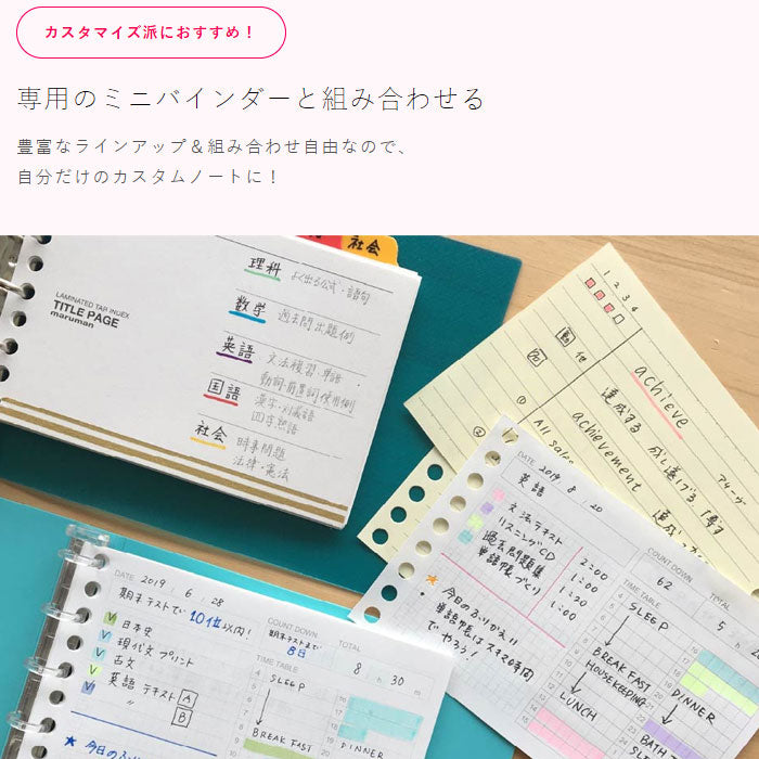 ルーズリーフ タイムプランニング ミニ /50枚 タイムプランニング(表面)/5mm方眼罫(裏面) 　maruman　L1438