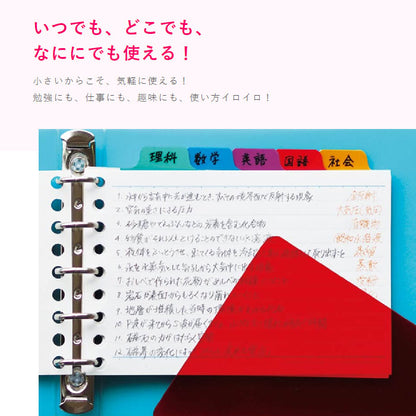 ルーズリーフ アクセサリー ミニ ファスナー付ポケットリーフ1枚 maruman　L487