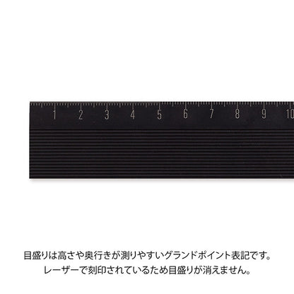 ノンスリップアルミ定規 30cm [全2色]デザインフィル(ミドリ) 28-4227* 【ネコポス可】