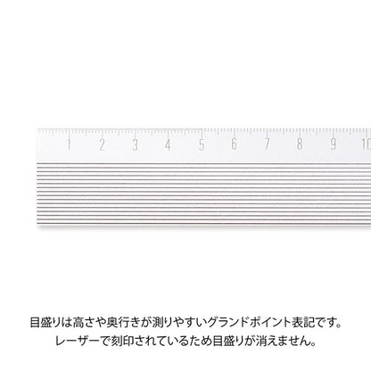 ノンスリップアルミ定規 [全2色] 15cm 　デザインフィル(ミドリ) 28-4227* 【ネコポス可】