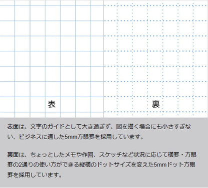 zeit Vektor/ツァイトベクター　レポート用紙　【A5サイズ】　ミシン目付き両面使用可能タイプ ドット方眼　レイメイ藤井　ZVP405