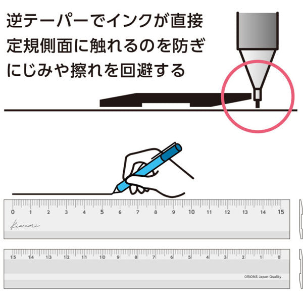 Kiwami LR左右利き手対応アルミ定規 15cm [全6色] 共栄プラスチック  KLR-15[M便 1/30]