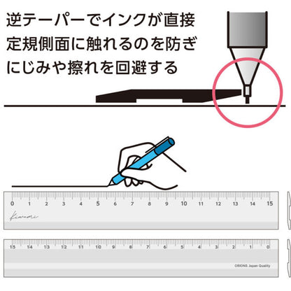 Kiwami LR左右利き手対応アルミ定規 15cm [全6色] 共栄プラスチック  KLR-15[M便 1/30]