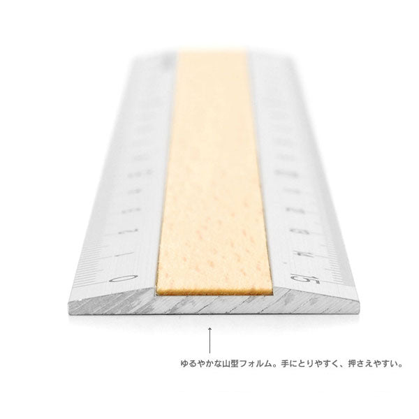 アルミ＆ウッド定規 15cm [全6色] デザインフィル(ミドリ) 42257/70/74/80/304/305 [M便 1/120]
