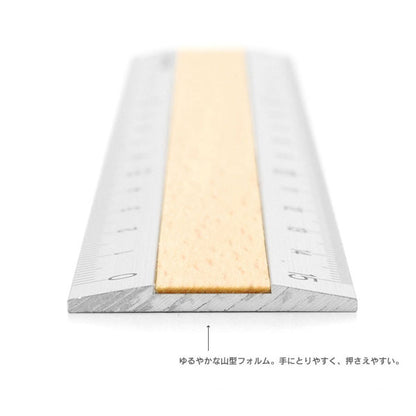アルミ＆ウッド定規 15cm [全6色] デザインフィル(ミドリ) 42257/70/74/80/304/305 [M便 1/120]