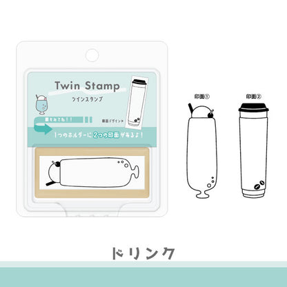 ツインスタンプ《Twin Stamp》浸透印 [全6種類] カミオジャパン 216226〜216231