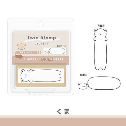 ツインスタンプ《Twin Stamp》浸透印 [全6種類] カミオジャパン 216226〜216231