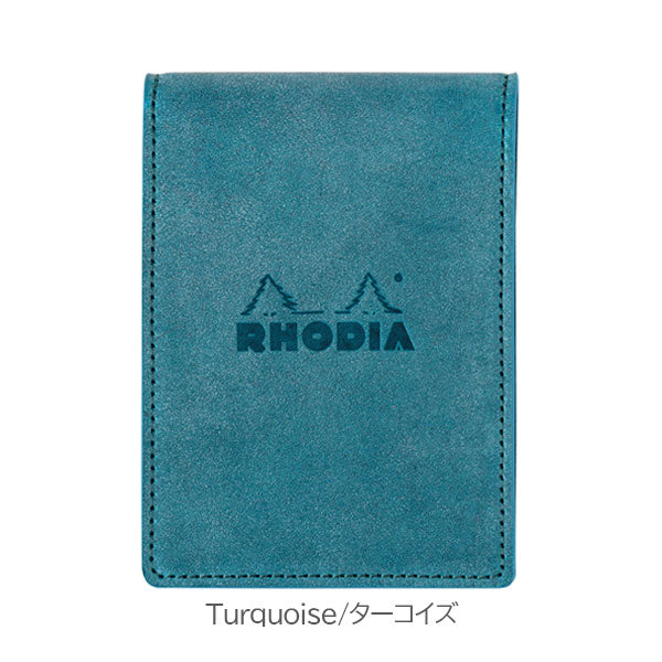 【限定】RHODIA《ロディア》オーガナイザー Chic/シック＜カーキ/ターコイズ＞ 8×11cm ミニ3穴 牛革 ロディア CF11OGZ01