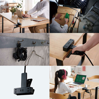 シャッター雷ガード付クリップタップ 2.5m/5.0m [全3色/4種類] 3個口 エレコム(elecom) T-KF03-2325/2350