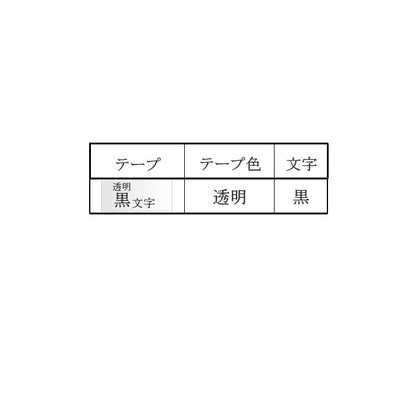 テプラPROテープカートリッジ　[6mm×8m]　 透明ラベル・文字：黒  キングジム　ST6K
