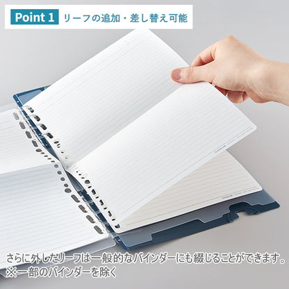 二つ折りリングノート 「コンパックノート」  A4サイズ [全10色]  キングジム 20-9956** 【1冊のみネコポス便対応可】