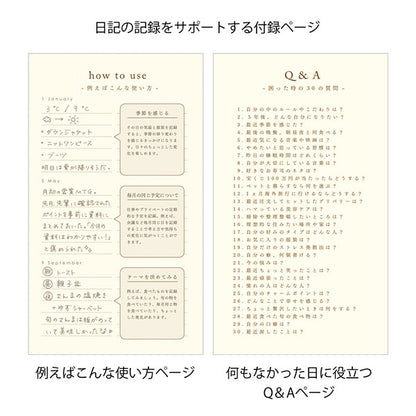 見開き12ヵ月連用 [扉] [全3色] デザインフィル(ミドリ) 28-12*** [M便 1/4]