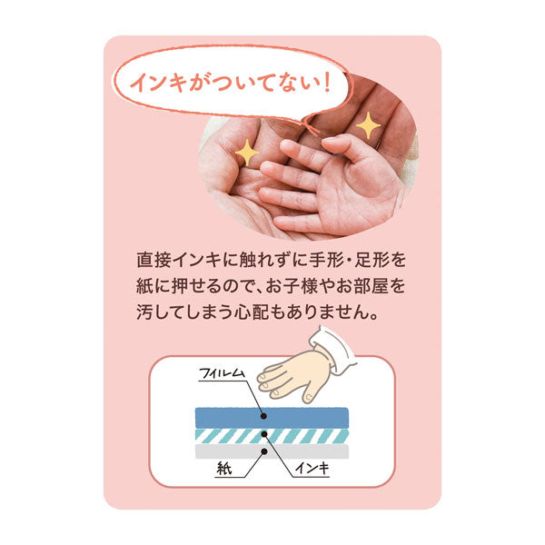 手形・足形作成キット ぺたっち ベビー用 PALM COLORS《パームカラーズ》シリーズ [全4色] シヤチハタ HTP-A/H