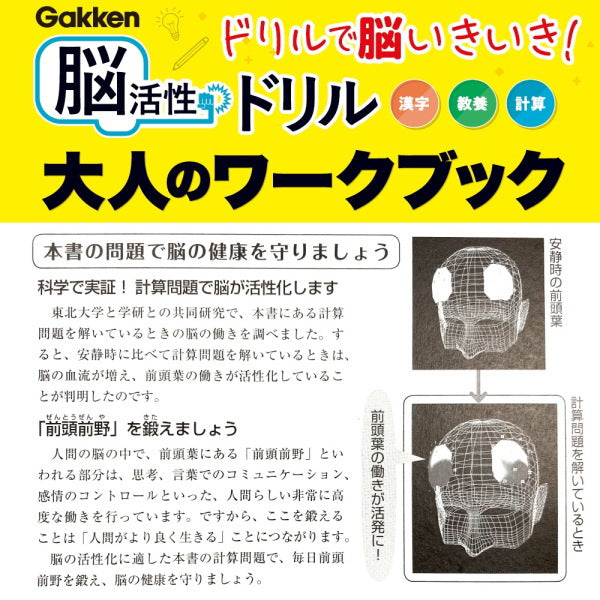 大人のワークブック 脳活性 50日間ドリル [ダジャレ漢字1]  学研ステイフル N055-10　[M便 1/2]