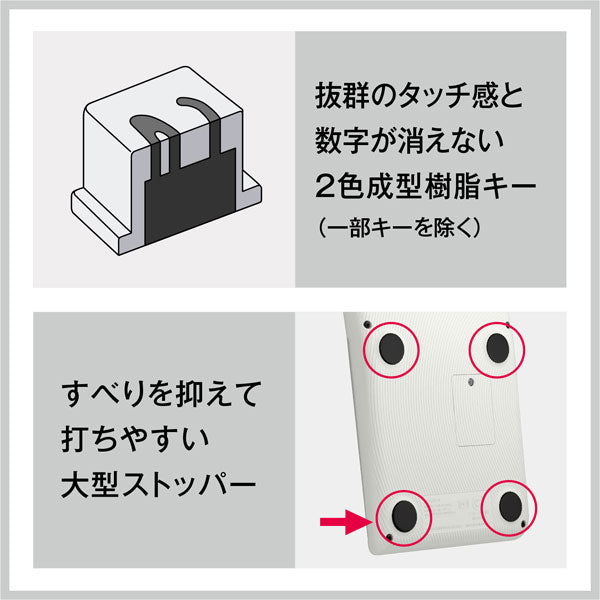 CASIO 人間工学電卓 右手用 デスクタイプ カシオ計算機 210-DE-12D-WE-N【送料無料※】