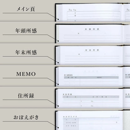 10年用日記《日付表示あり》B5 アピカ D305 日記帳
