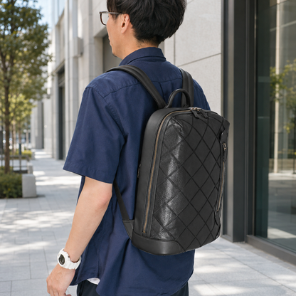 ☆正規販売店☆TRION＜トライオン＞バックパック(シボ革) PANELシリーズ A4対応 13インチPC収納 トライオン DPC278R-BLACK  [保証書付き]【送料無料*】