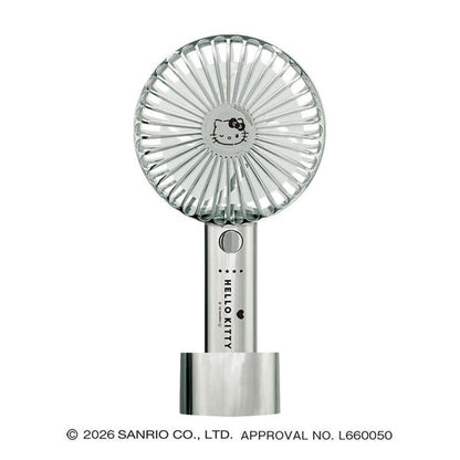 サンリオキャラクターズ HANDY FAN ハローキティ シルバー ストラップ/台座付 クラックス 137069