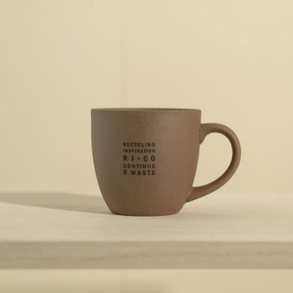 GOOD MORNING マグカップ 200 [ナチュラル] ロゴ入り 再生備前 the continue RI-CO MUG200-N-01 専用ボックス入り