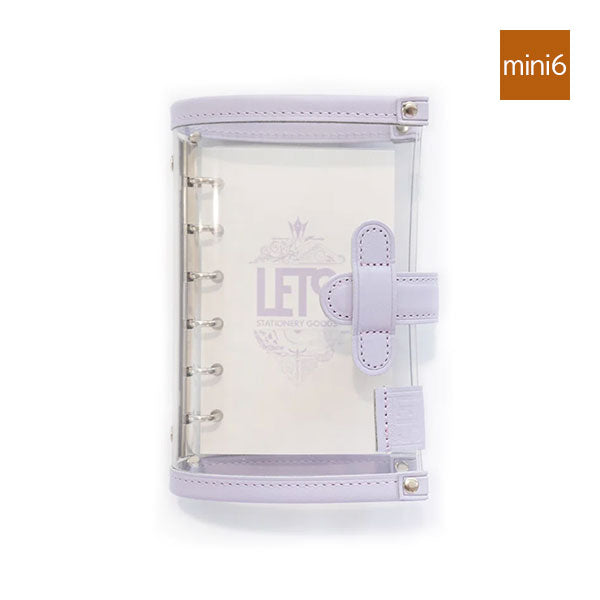 LETSクリアシステム手帳 シフォンパープル [mini6サイズ] LETS STATIONERY GOODS 文匠 L26-SM-CP 【送料無料*】