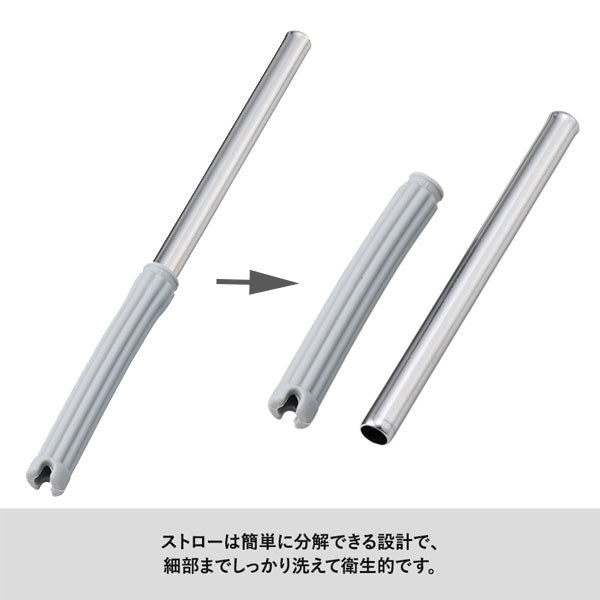 ストロー付ステンレスサーモタンブラー 370ml [全2色] トレードワークス TS-1970-