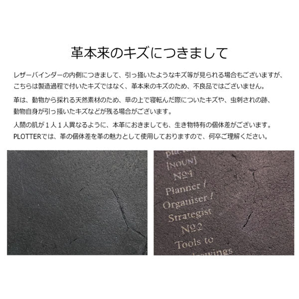 5001 Puebro《プエブロ》 6穴リングレザーバインダー [シルバーカラーリング] 11mm径リング バイブルサイズ [全4色] PLOTTER 777-164【送料無料※】