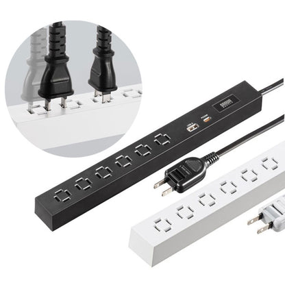 スリムタップ AC6個口/A1＋C1/PD33W［3m/1.5m］ブラック/ホワイト サンワサプライ TAP-SLIM6UC-3/TAP-SLIM6UC-15【送料無料*】