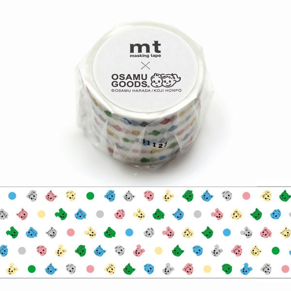 マスキングテープ mt × Artist Series [幅30mm×5m] 1巻 OSAMU GOODS ミックスドット カモ井加工紙 MTOSAM04