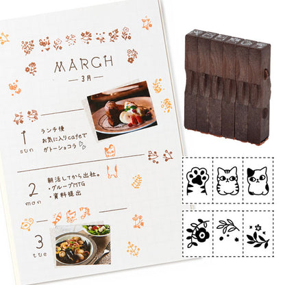 連結数字スタンプ [フレーム 追加用6本セット] 全2種類 シヤチハタ GRJ-1FA/E6S 1FB/E6S