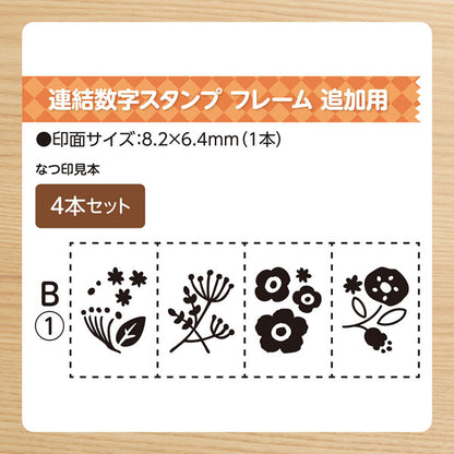 連結数字スタンプ [フレーム 追加用4本セット] 全4種類 シヤチハタ GRJ-1FA・1FB/E4S-1・EAS-2 [Ｍ便 1/24]