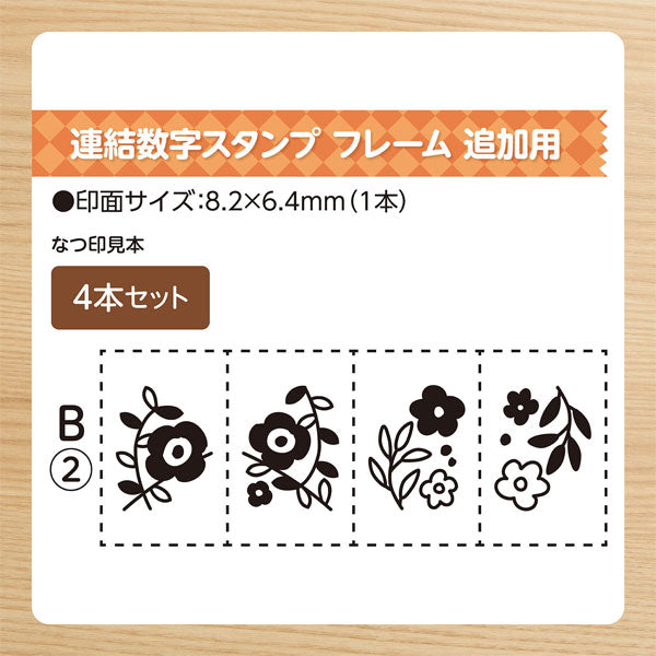 連結数字スタンプ [フレーム 追加用4本セット] 全4種類 シヤチハタ GRJ-1FA・1FB/E4S-1・EAS-2 [Ｍ便 1/24]