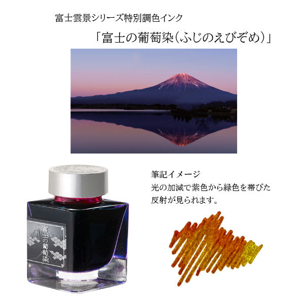 富士雲景シリーズ 最終作 ＃3776 センチュリー「雲海 UNKAI」細字 万年筆/特別調色インク「富士の葡萄染」/コンバーター/カートリッジセット プラチナ万年筆 PNB-650FU-L61-2【送料無料】
